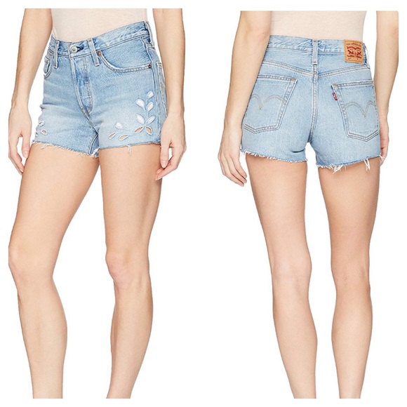 levi's floral shorts